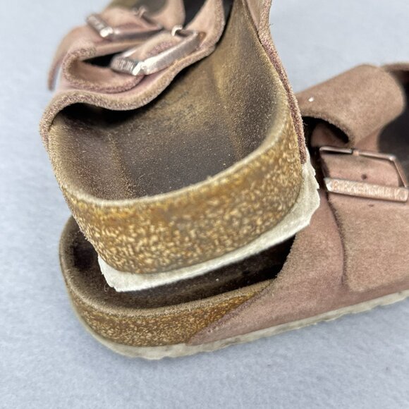 Birkenstock Arizona Suede Leather Pink Sandals EU 39 US 8 8.5 Women Rose Gold - Picture 14 of 15